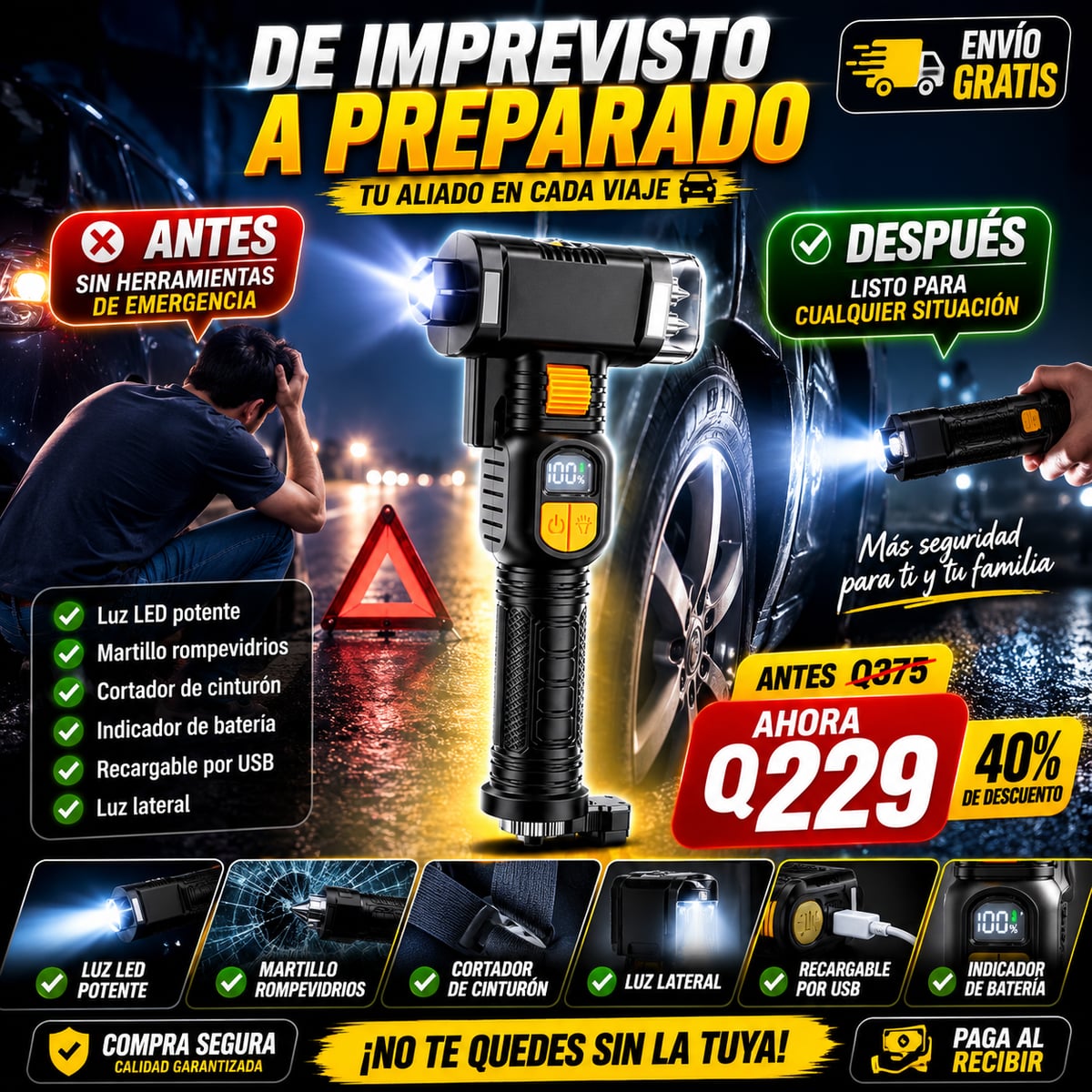 🚨 PREPÁRATE PARA CUALQUIER EMERGENCIA/ENVIO GRATIS