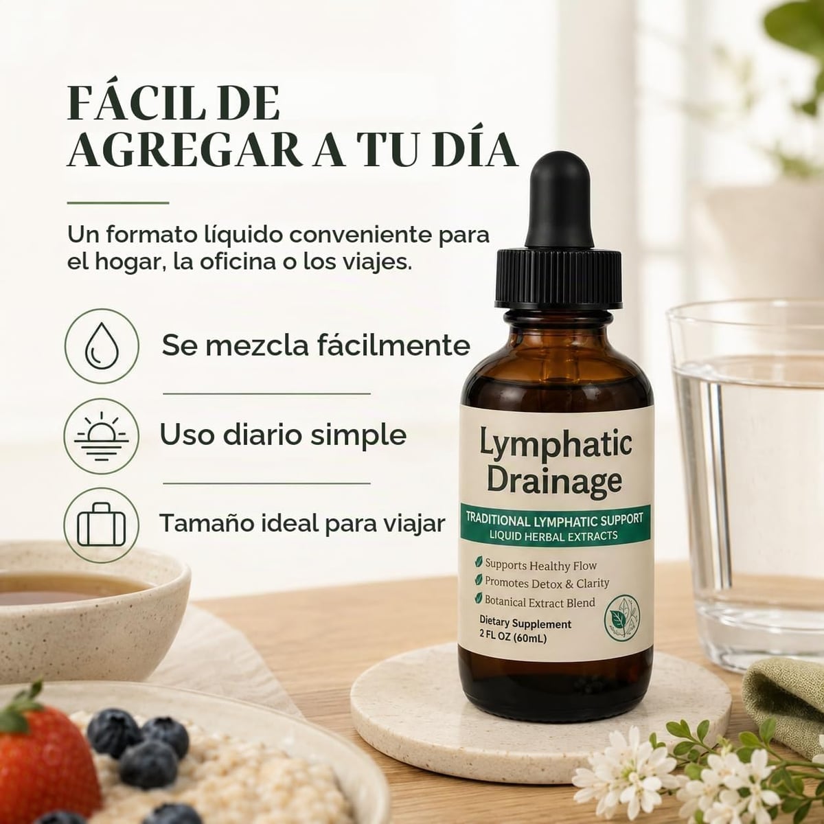 LYMPATHIC DRAINAGE - Gotas de drenaje linfático diseñadas para soporte circulatorio tradicional y desintoxicación + ENVIO GRATIS