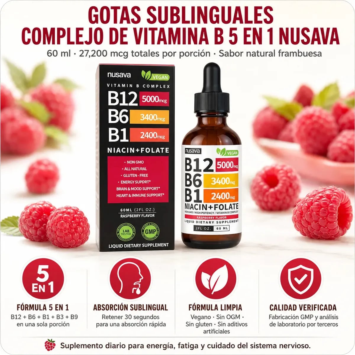 ¡LLEVA 2 Y PAGA 1! RECUPERA TU VITALIDAD -COMBO DE VITAMINA B + ENVÍO GRATIS