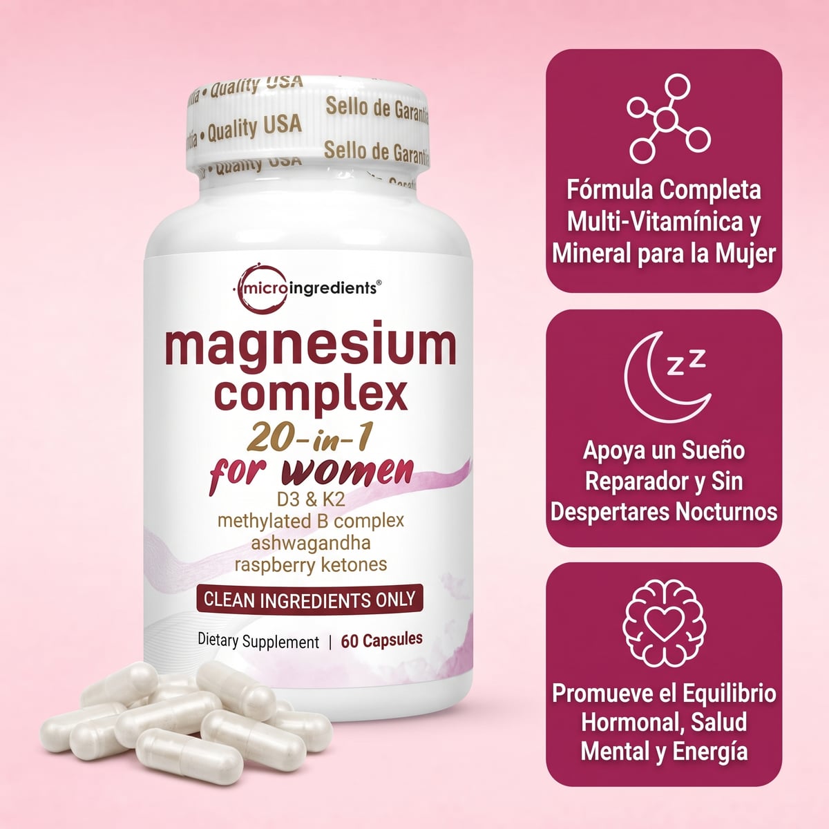 COMPLEJO DE MAGNESIUM PARA MUJERES + ENVIO GRATIS