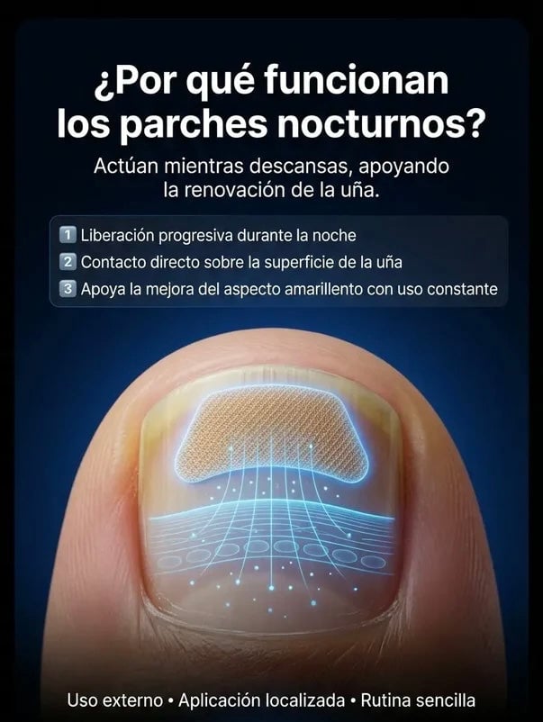 Parches Antihongos para Uñas – Mejora Visiblemente la Salud de tus Uñas Mientras Duermes en 7 días– Tratamiento Fácil, Limpio y Efectivo