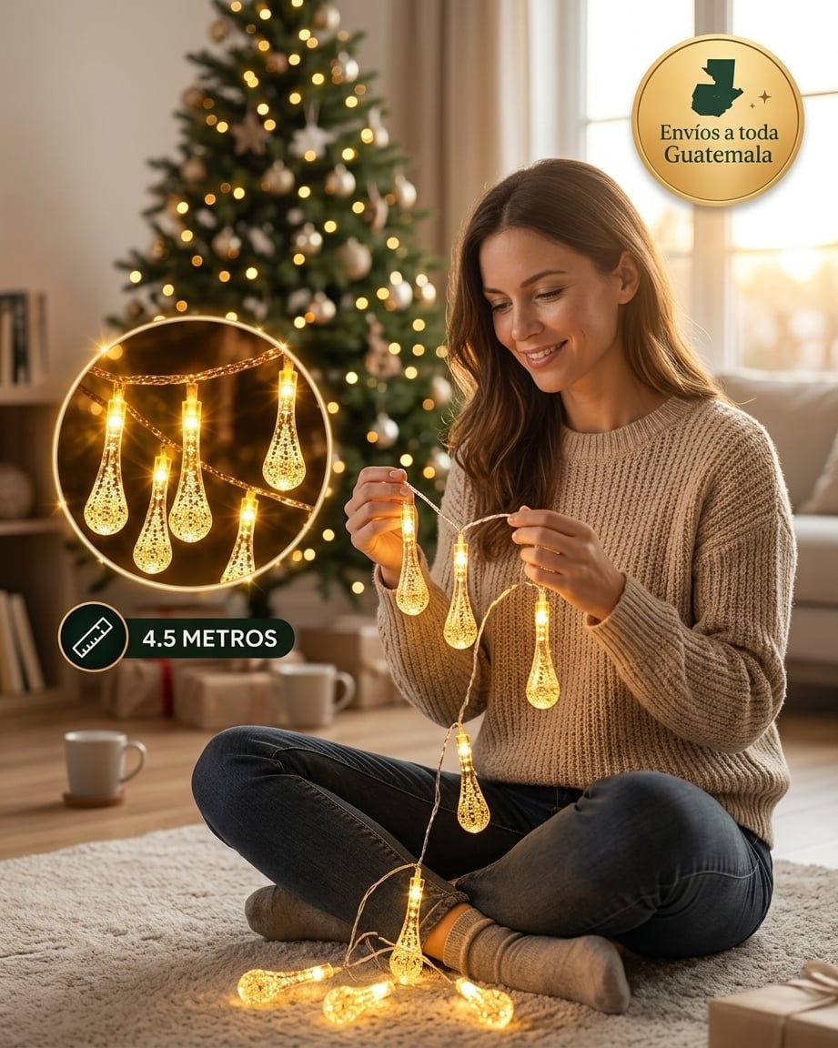 Luces Gota Navideñas 4.5M