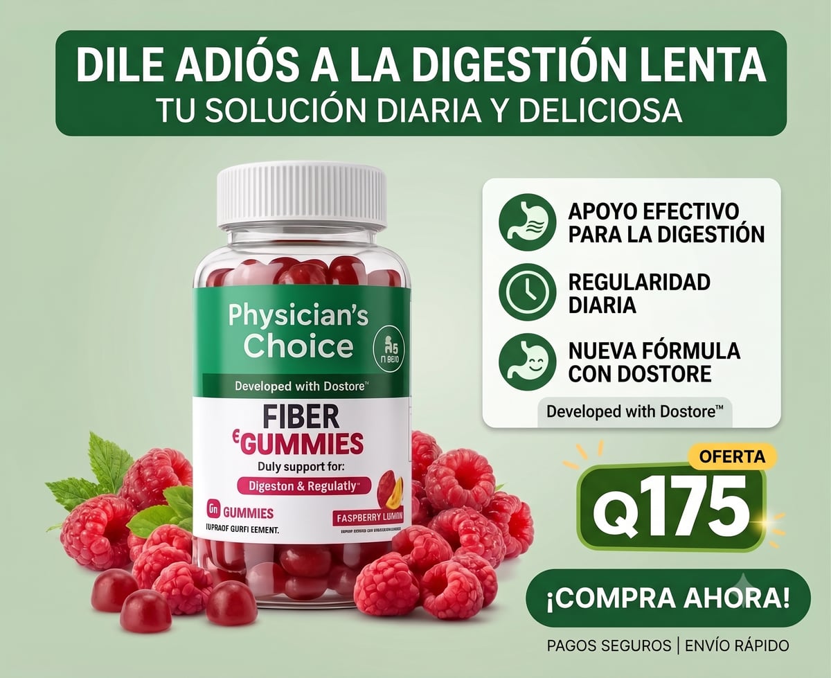Gomitas de Fibra para una Digestión Perfecta (Fiber Gummies) - Sabor Frambuesa