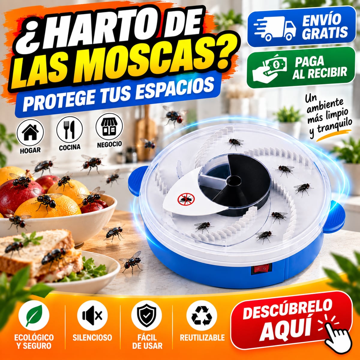 FLYTRAP™ – ¡Olvídate de las Moscas y Disfruta tu Hogar sin Molestias!