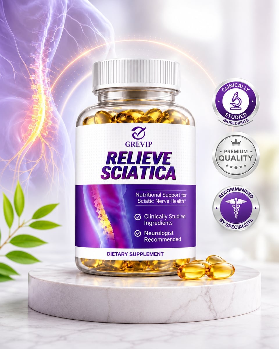 Relieve Sciatica GREVIP® | Apoyo Nutricional para el Nervio Ciático 60 cápsulas 💊