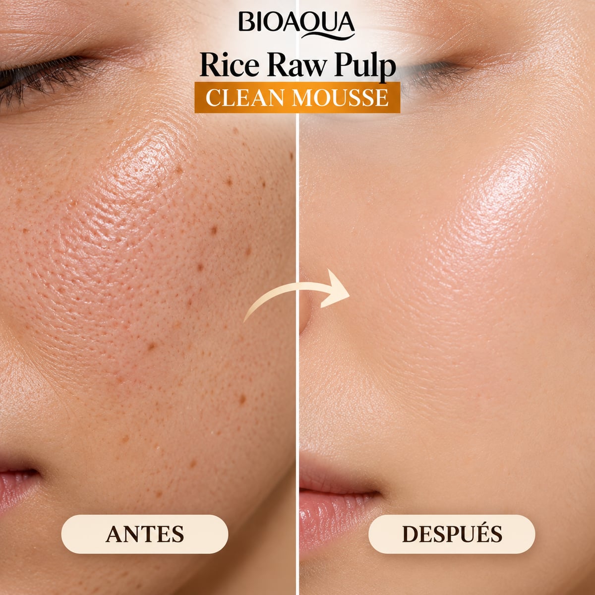 BIOAQUA Rice Raw Pulp Clean Mousse Facial Cleanser 120ml
