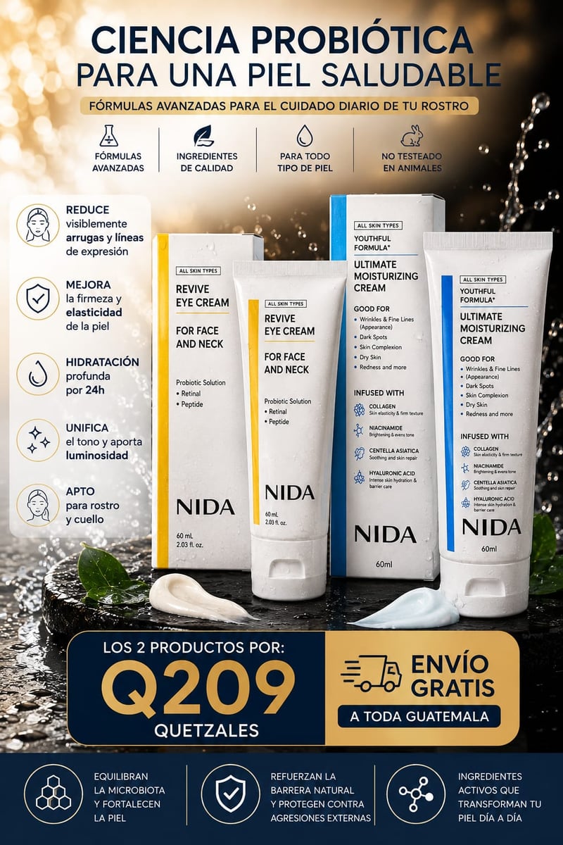 NIDA- Duo Hidratante Facial – Piel Fresca todo el Día | ¡Pagas hasta Recibirlo!