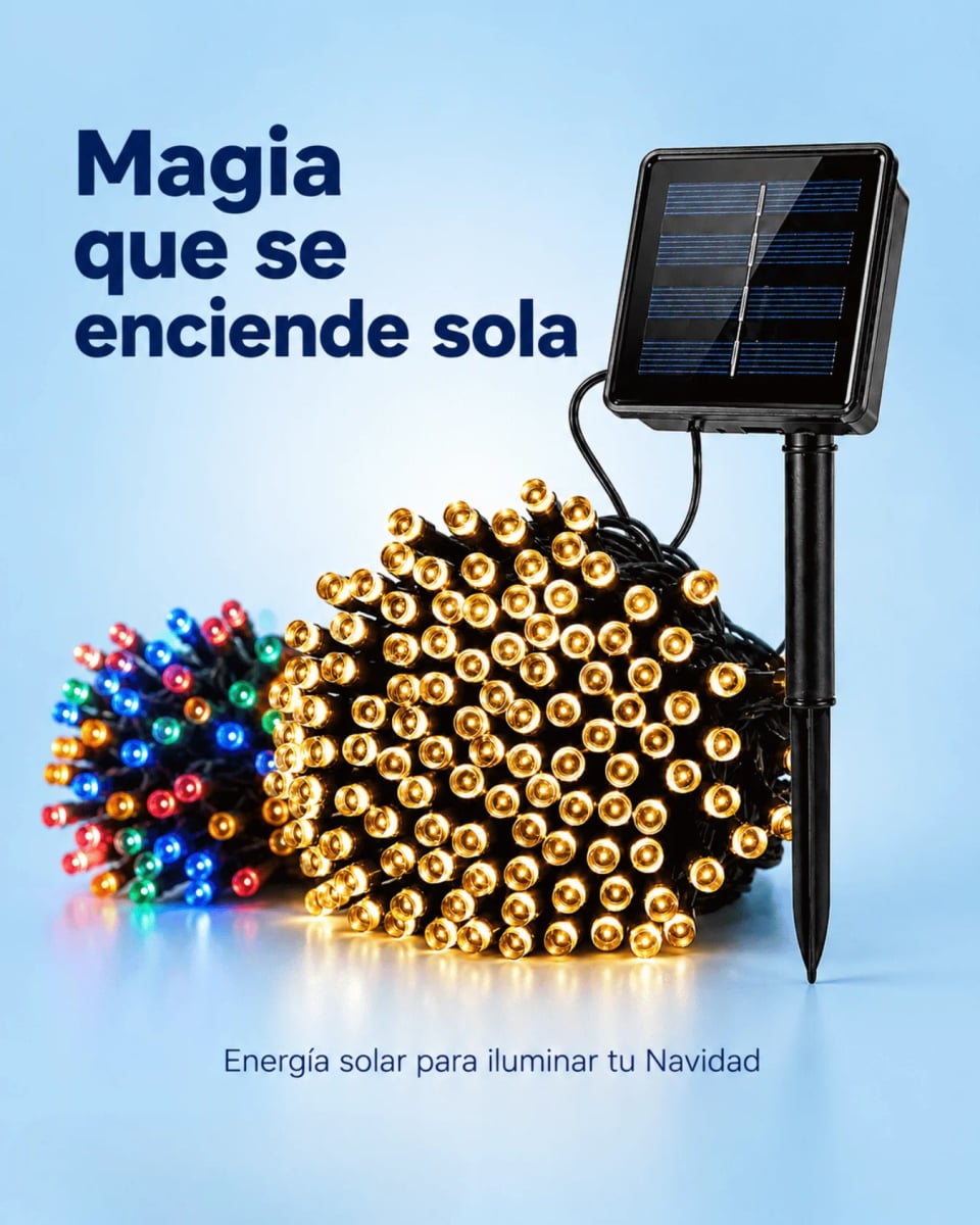 🎄✨  LUCES NAVIDEÑAS CON PANEL S0LAR