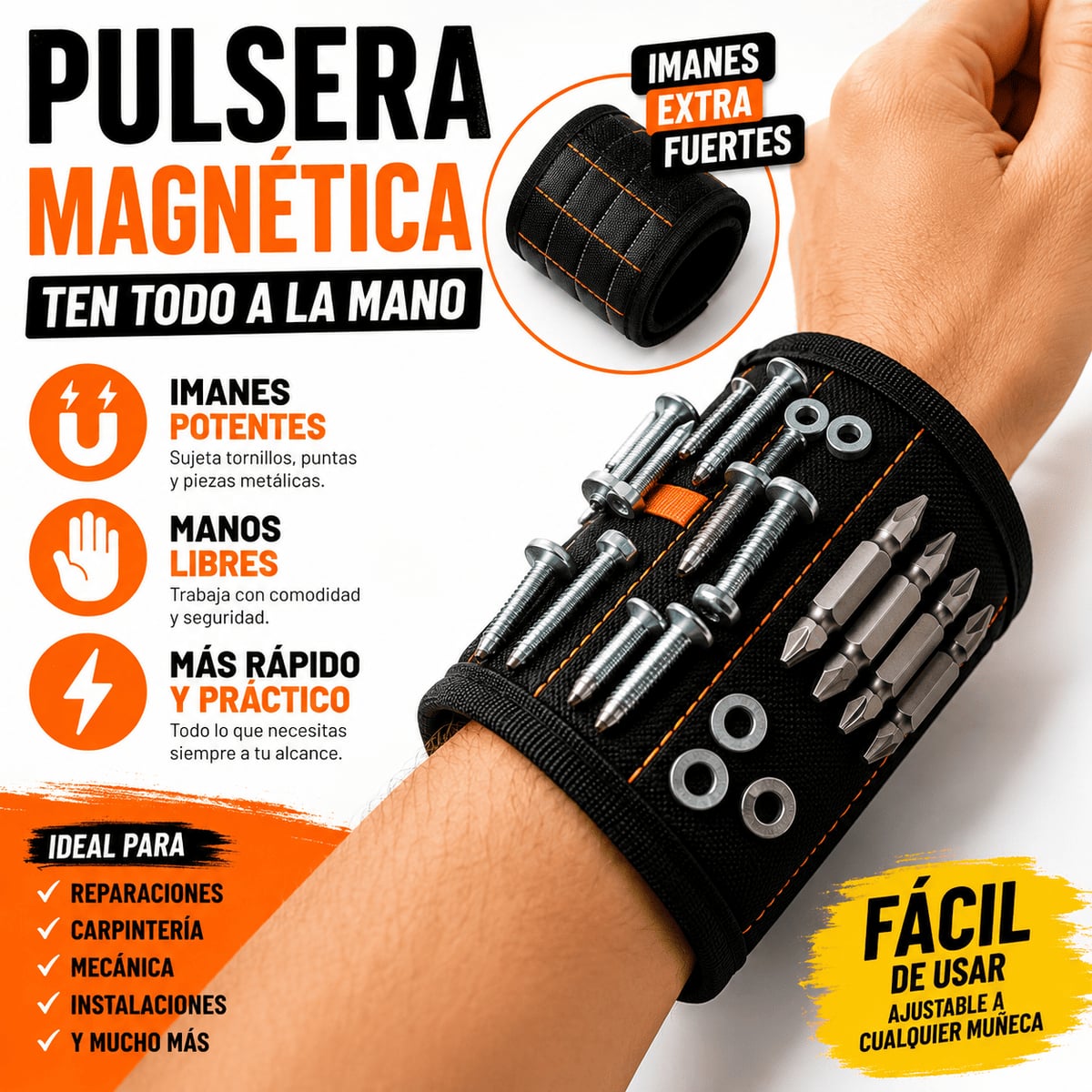 Magnétic PRO - Muñequera Magnética para Herramientas