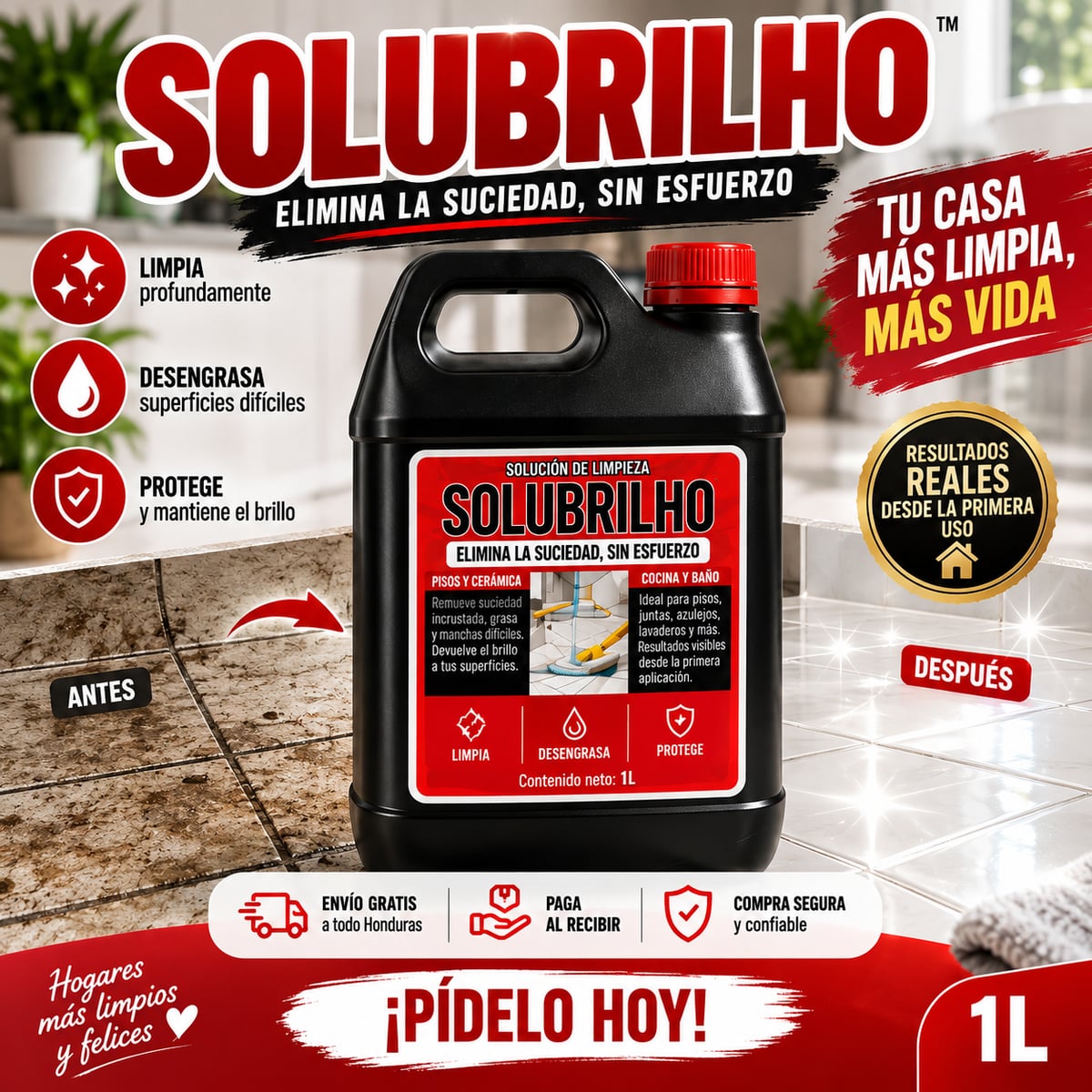Solubrilho™ – Limpieza Potente para Pisos y Cerámica