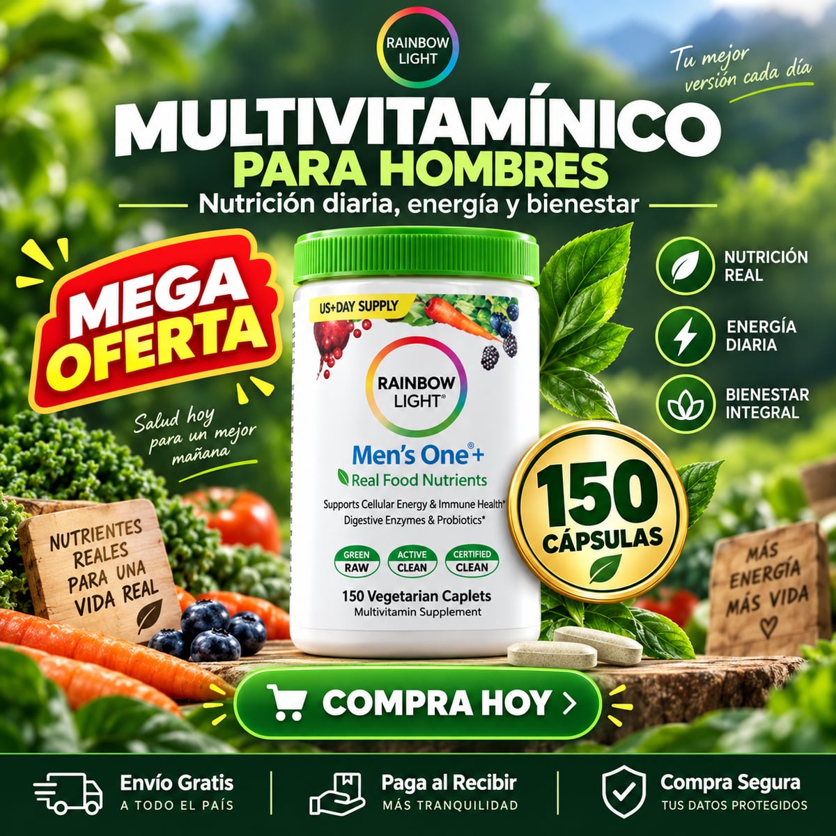 Men’s One+ PRO™ | Energía, Defensas y Nutrición Diaria para Hombres