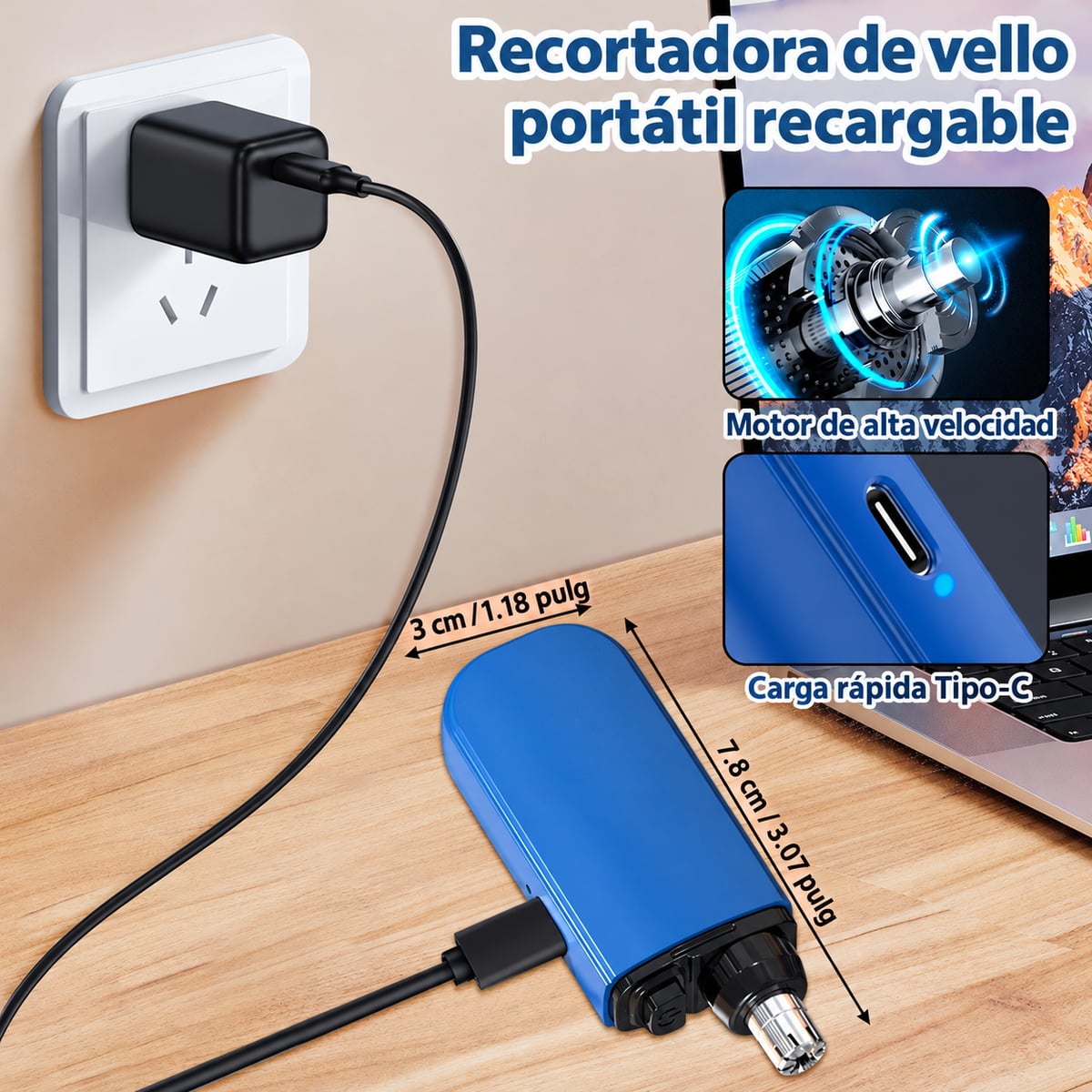 AFEITADORA NAZAL / Recortador de vello nasal eléctrico con motor silencioso + ENVIO GRATIS