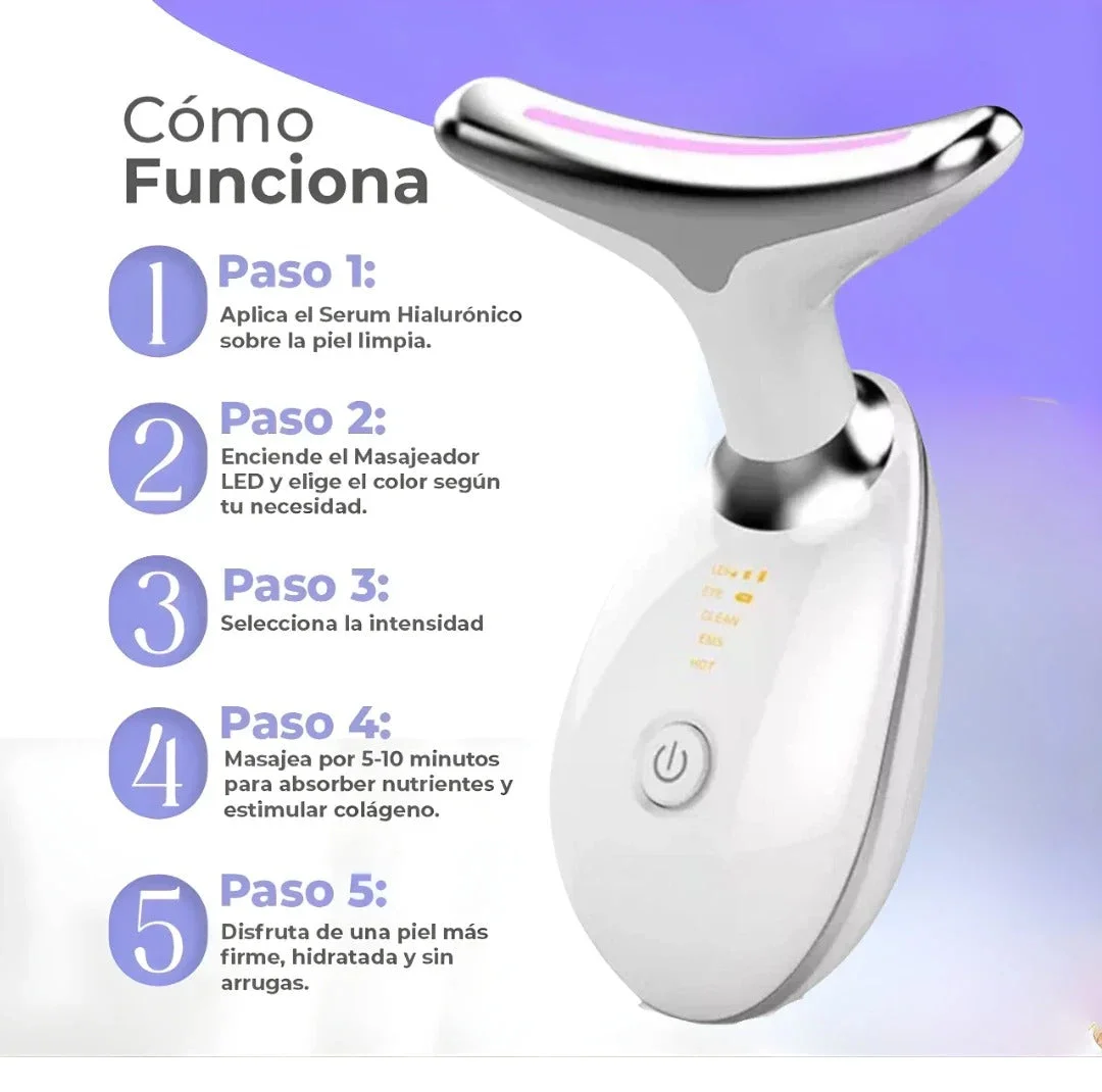 Masajeador Facial - Terapia de Luz Facial Antienvejecimiento