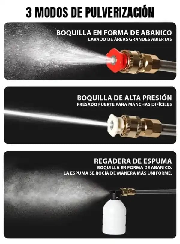 Hidrolavadora Inalámbrica  Boquilla 6 en 1