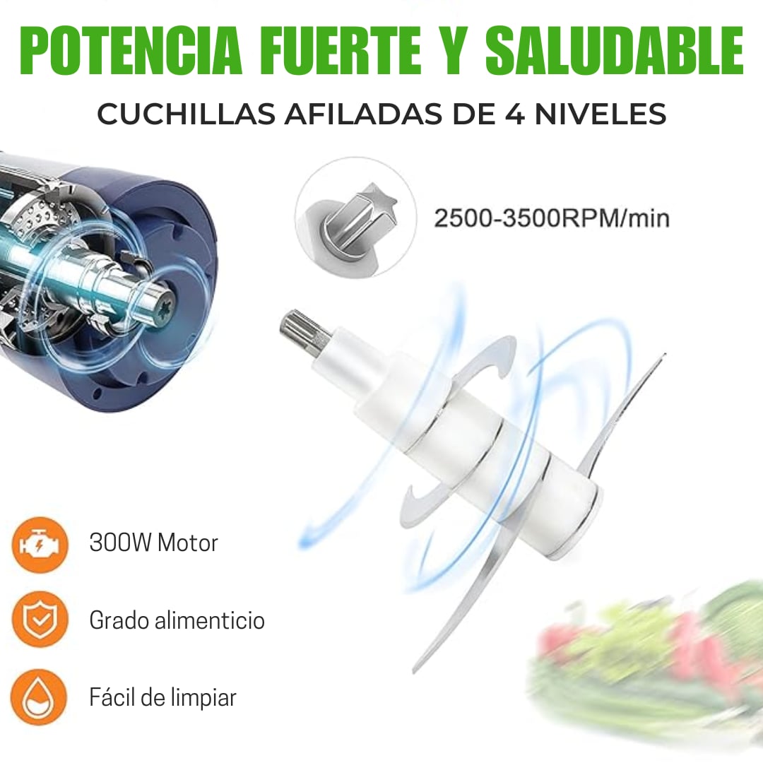 Molino Picador Eléctrico 2L 🔌 – Carne, Verduras, Ajo, Chile y Más 🌶️