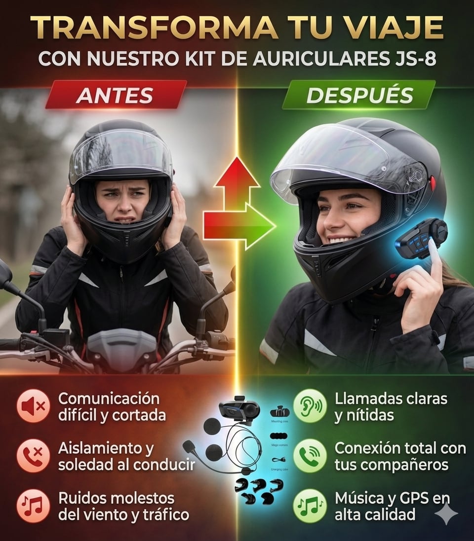 Nuevos auriculares para casco de Moto Bluetooth +Envio Gratis