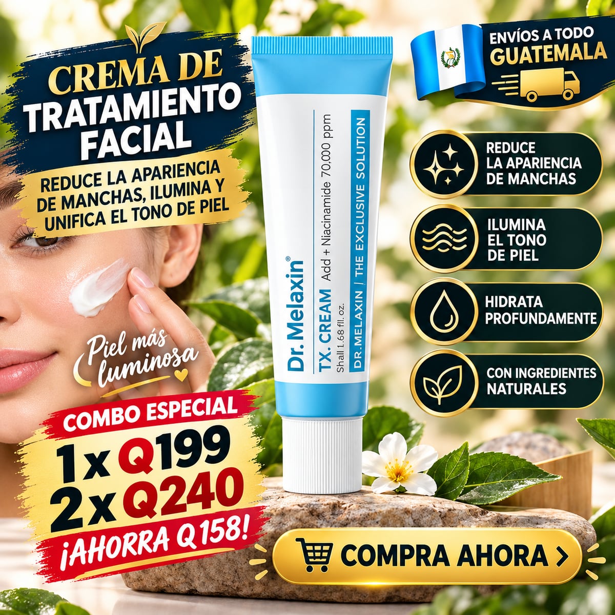 DR MELAXIN TX™ Ayuda a Reducir Manchas y Recuperar la Luminosidad Natural