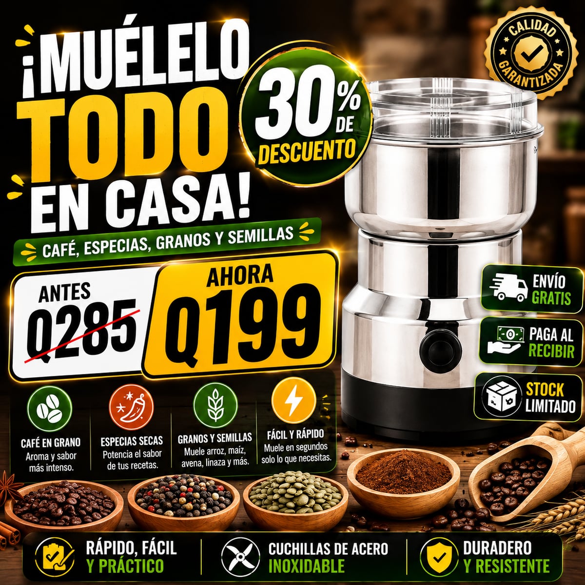 ☕🌶️ MUELE MÁS, DISFRUTA MÁS 🌾✨/PAGA AL RECIBIR