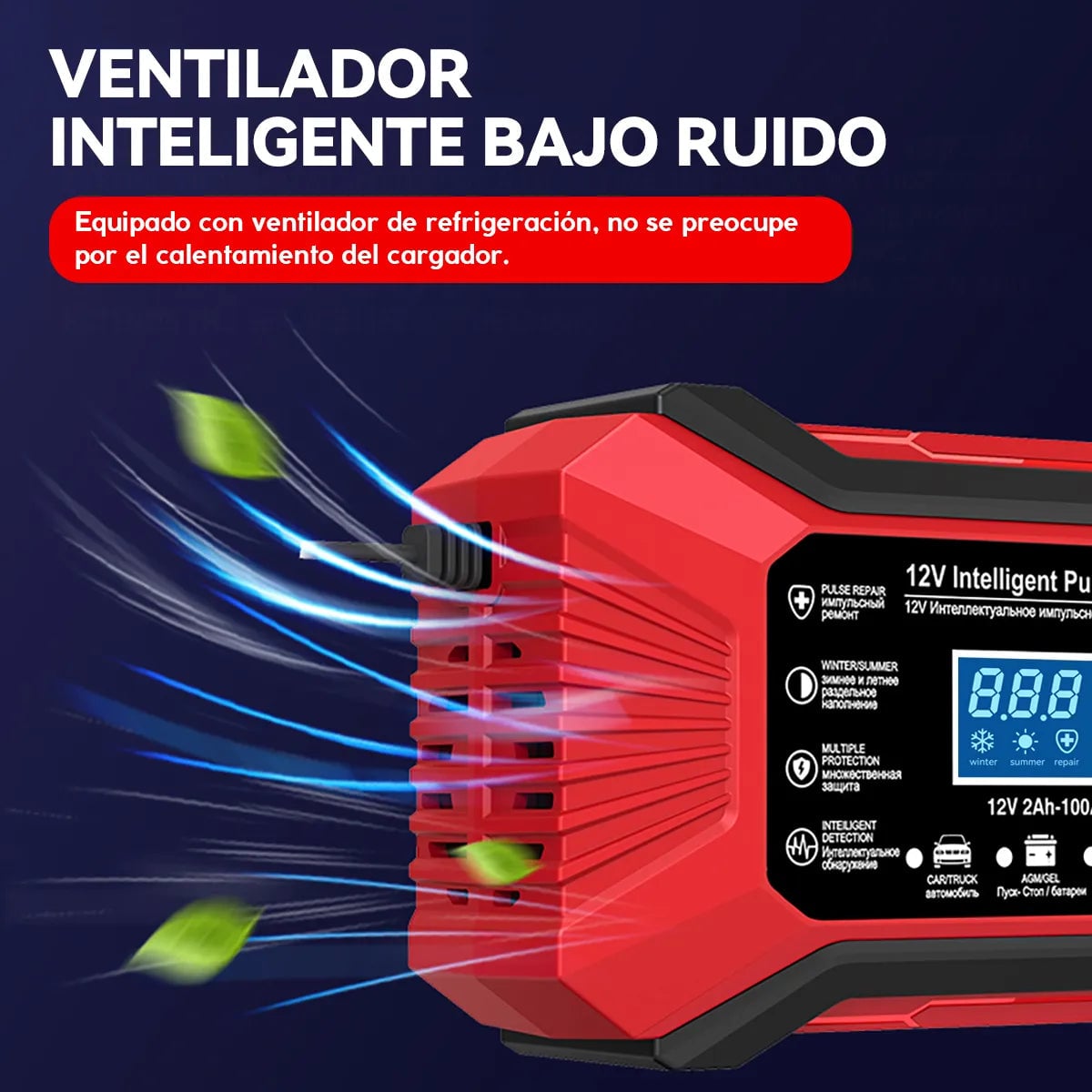 🔋 AutoCharge™ Cargador de Batería Inteligente para Autos y Motos