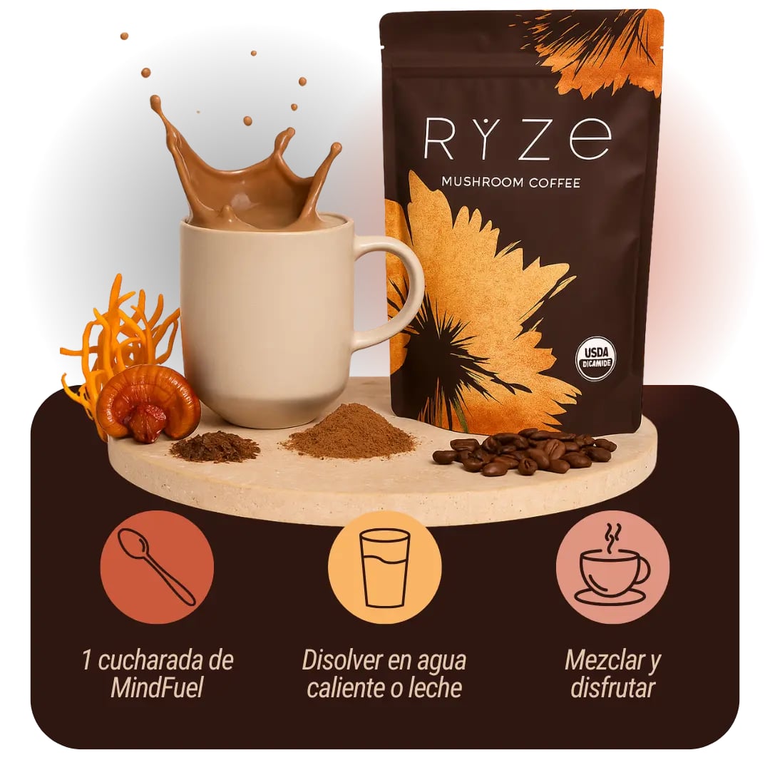 RYZE SUPERFOODS - Café Funcional con 6 Hongos