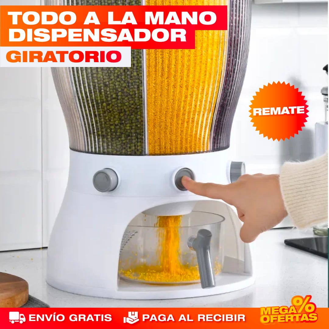 DISPENSADOR GIRATORIO DE ARROZ Y GRANOS