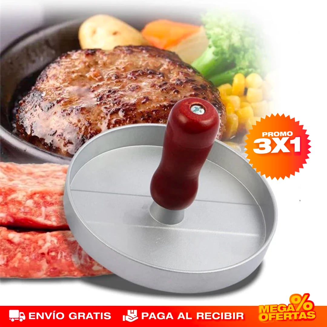 Promo 3x1 Molde Manual para Hamburguesas – Hamburguesas Caseras Parejas y Perfectas