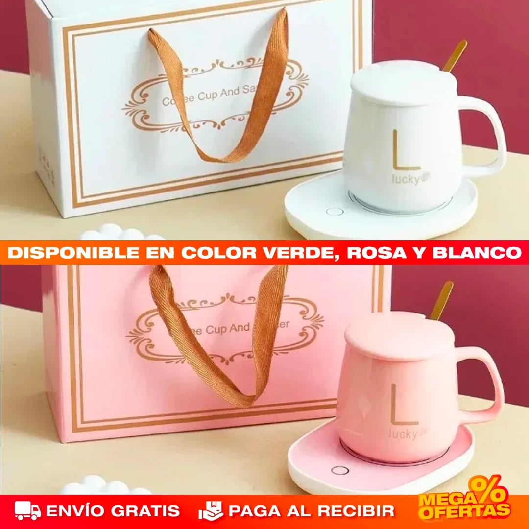 Set Taza Calentador de Lujo