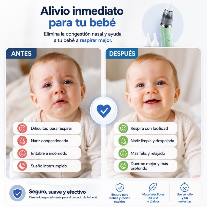 Aspirador nasal para Bebés y Niños