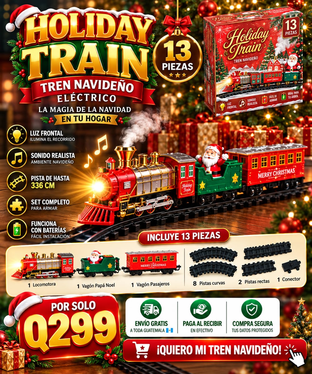 🎄🚂 HOLIDAY TRAIN: CONVIERTE TU ÁRBOL EN UNA EXPERIENCIA NAVIDEÑA LLENA DE MAGIA Y DIVERSIÓN ✨🎁+ENVIO GRATIS