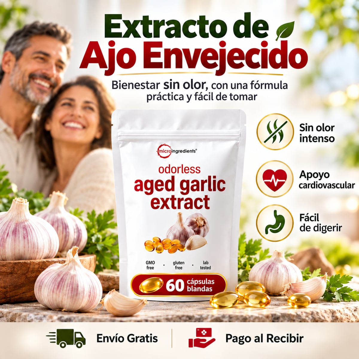 ❤️🩸 EXTRACTO DE AJO ENVEJECIDO™ | ¡CUIDA TU CUERPO DESDE ADENTRO! 🌿💪 Apoyo para el Corazón ❤️, la Circulación Sanguínea 🩸, el Mantenimiento de la Presión Arterial y el Colesterol Saludables, Protección Antioxidante 🛡️ y Bienestar Metabólico e Inmunológico ✨
