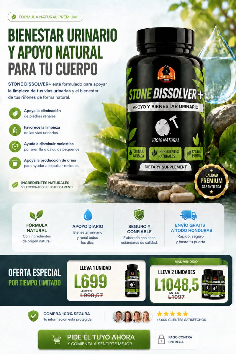 💧 STONE DISSOLVER+™ Bienestar urinario todos los días