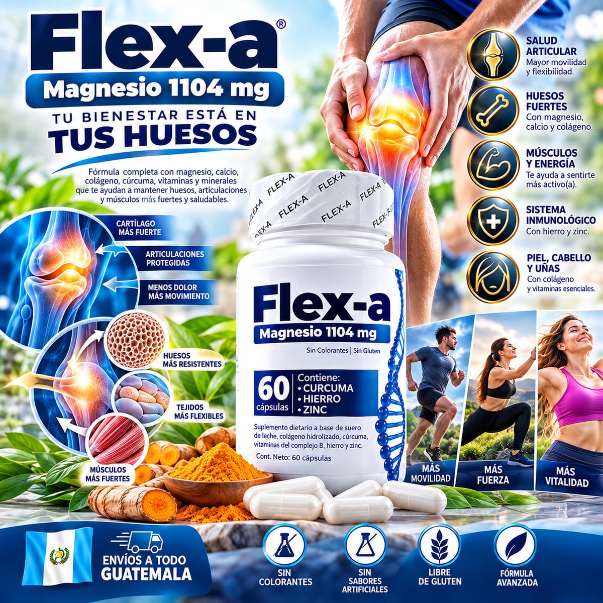 Flex-a 1104 mg - Suplemento Apoyo Articular