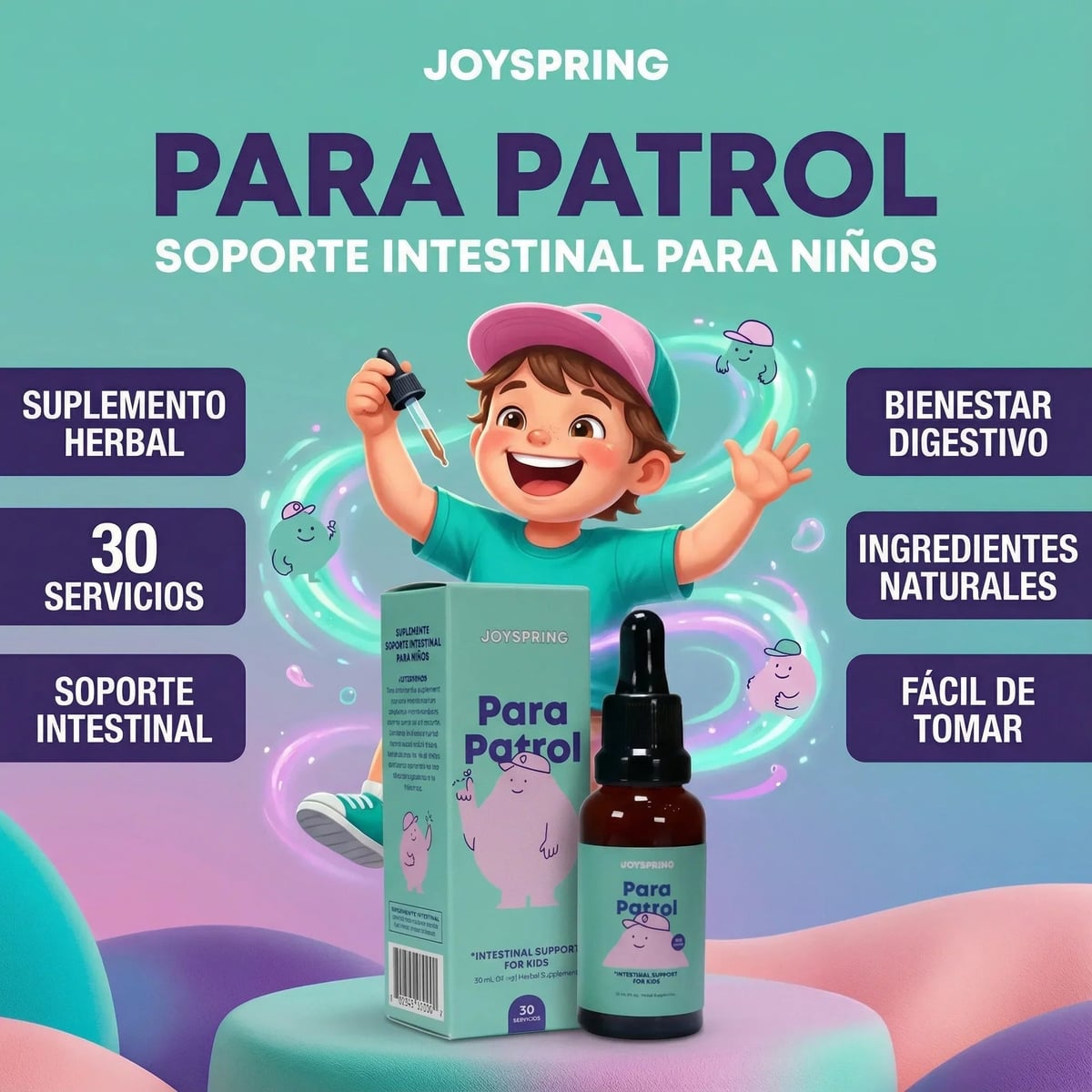 ParaPatrol Kids - Intestino sano y sin dolor - Desparasitante Infantil + ENVÍO GRATIS🎁