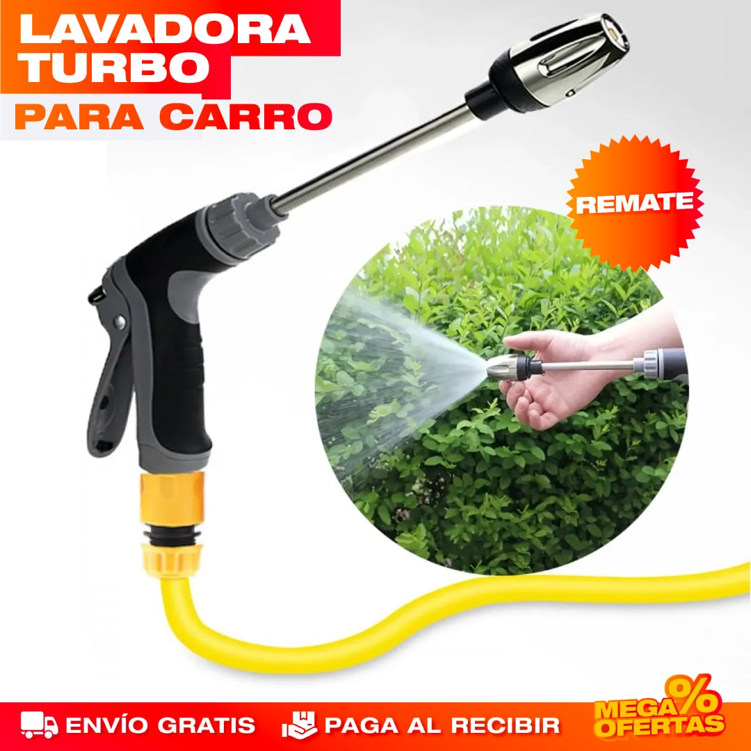 PISTOLA LAVADORA ELÉCTRICA TURBO PARA CARRO