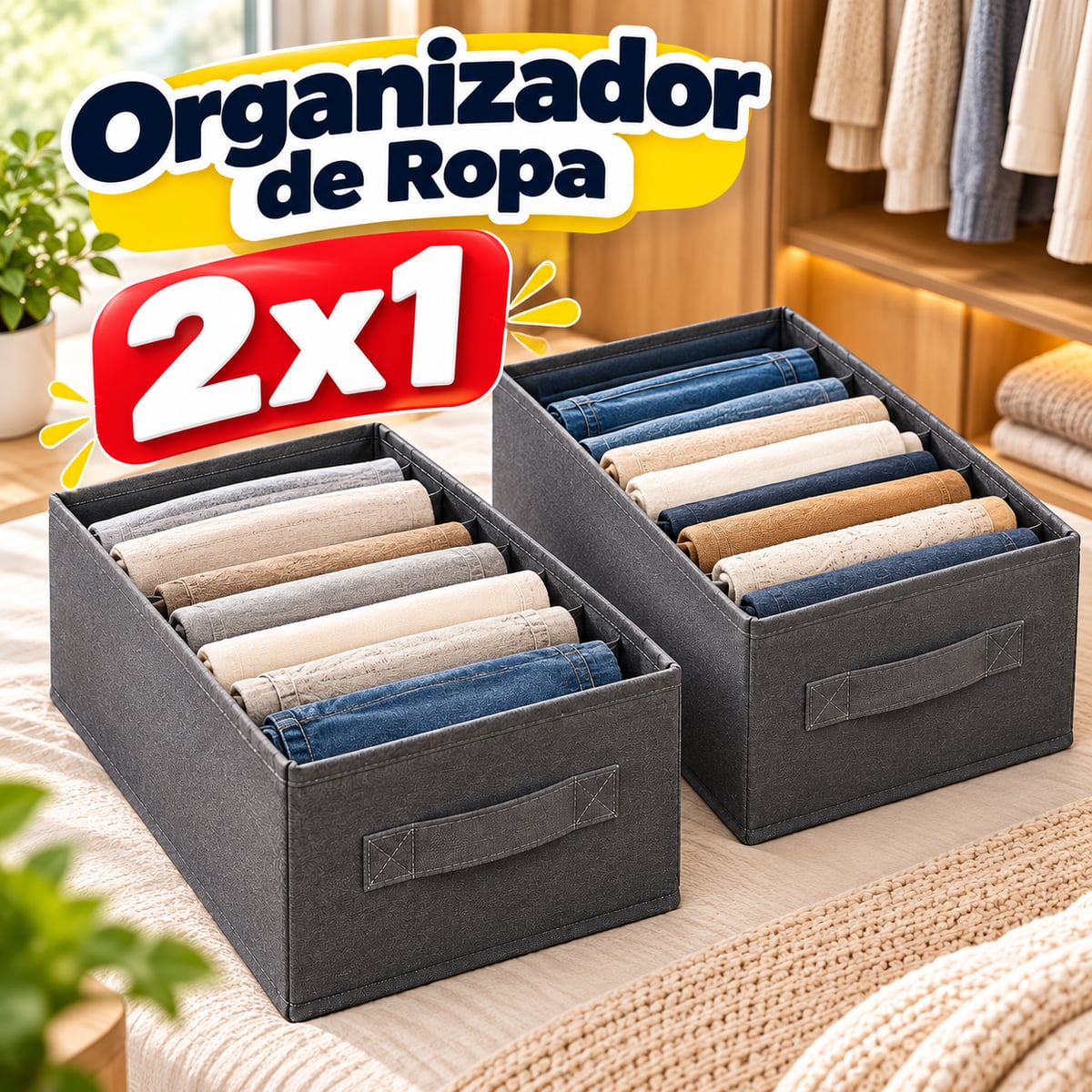2x1 Organizador de Ropa 🧥 + Envío gratis