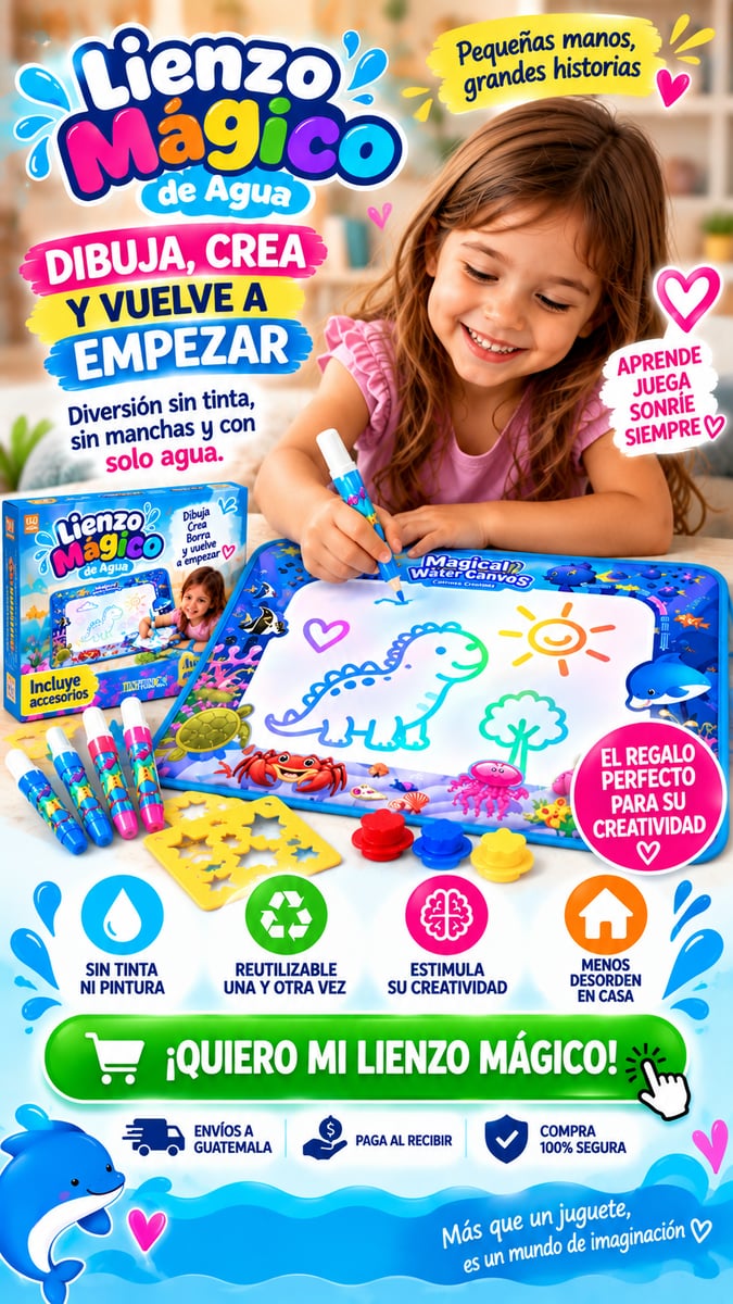Lienzo Magico (TAPETE) Para Pintar Con Agua