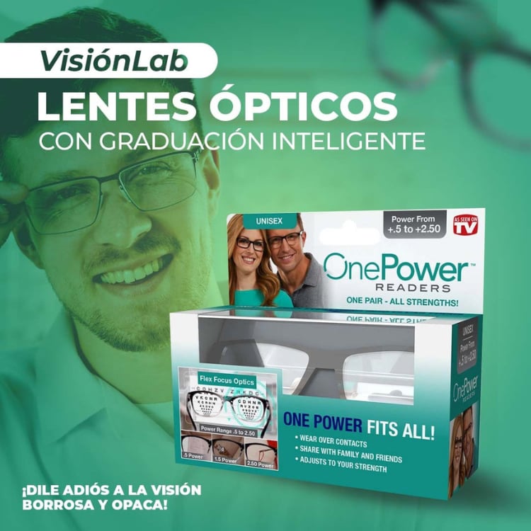 2x1 One Power - Lentes Ópticos con Graduación Inteligente 😍OFERTA EXCLUSIVA😍+ ENVIO GRATIS 🎁