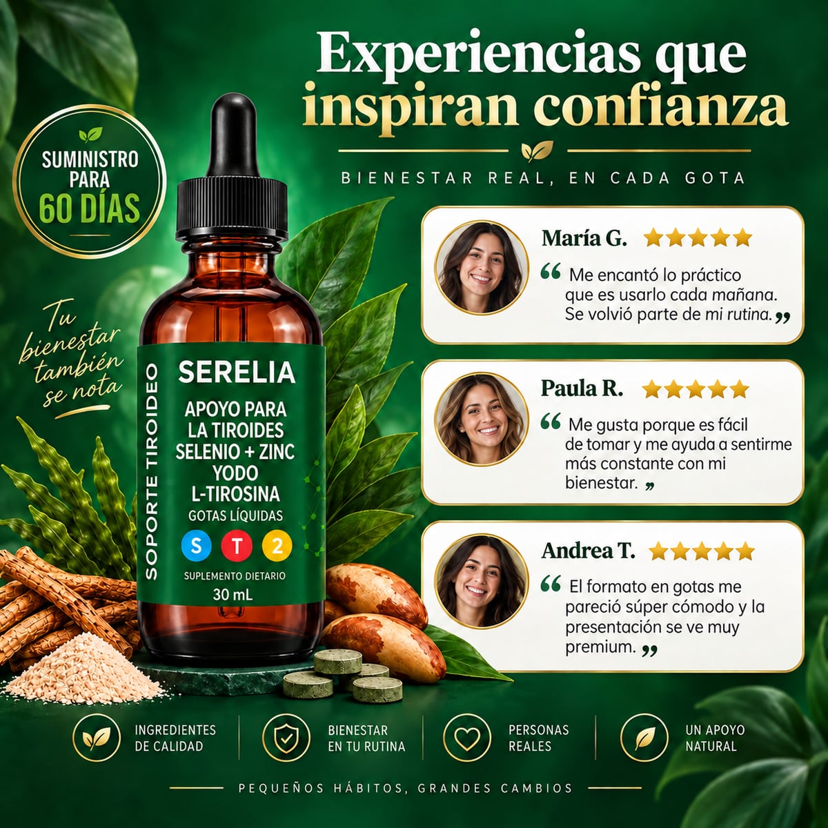 SERELIA® — Gotas para el Apoyo de Tiroides