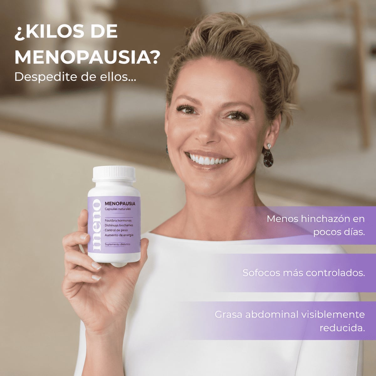 MENO 2 en 1: Fórmula Natural para la Menopausia y Control Peso. NUEVO FORMATO MAS ECONÓMICO