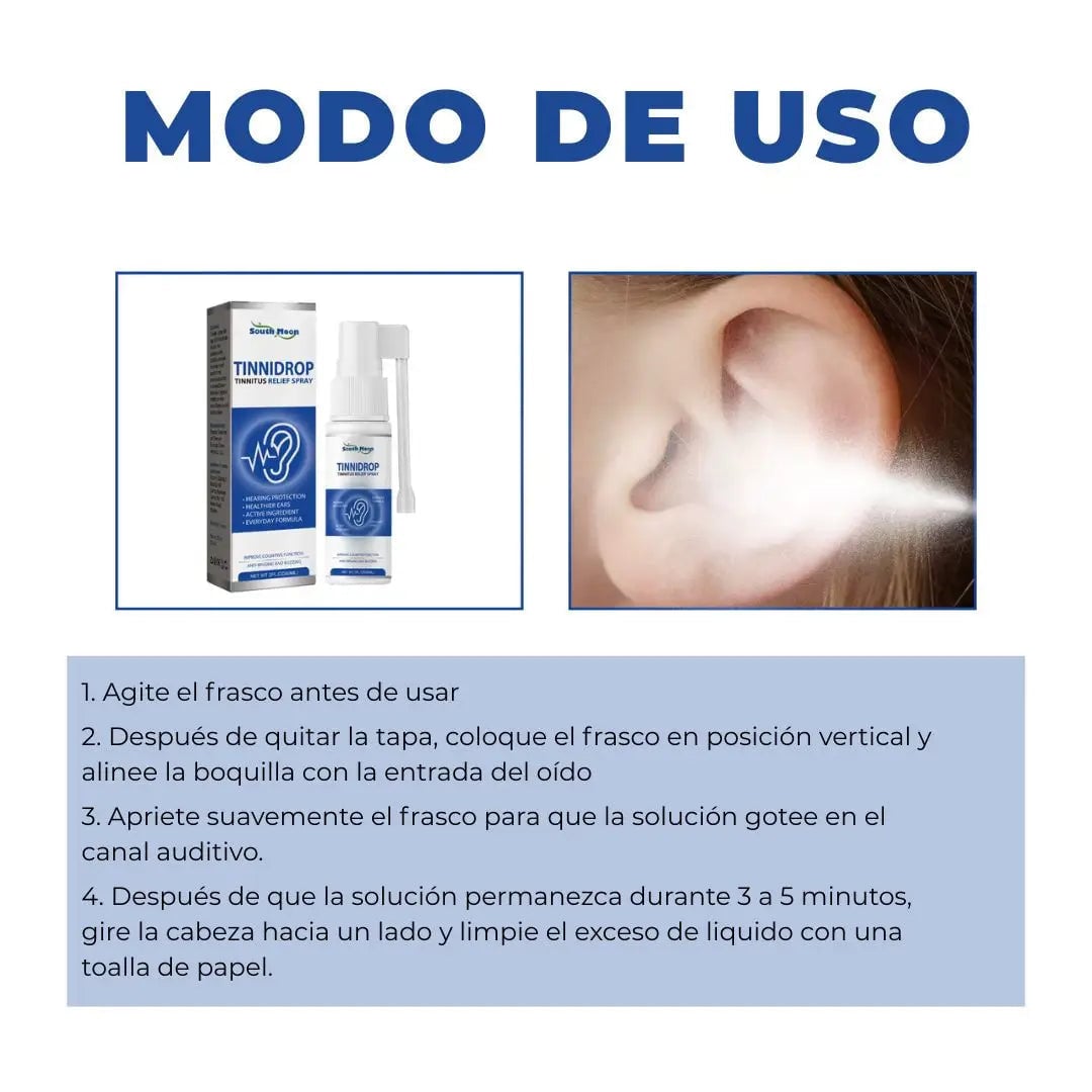 TINNIDROP | SPRAY PARA EL ALIVIO AUDITIVO INMEDIATO