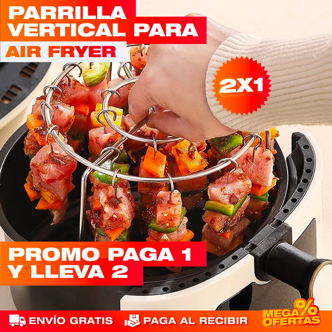 PROMO 2X1 PARRILLAS VERTICAL PARA PINCHOS EN AIR FRYER