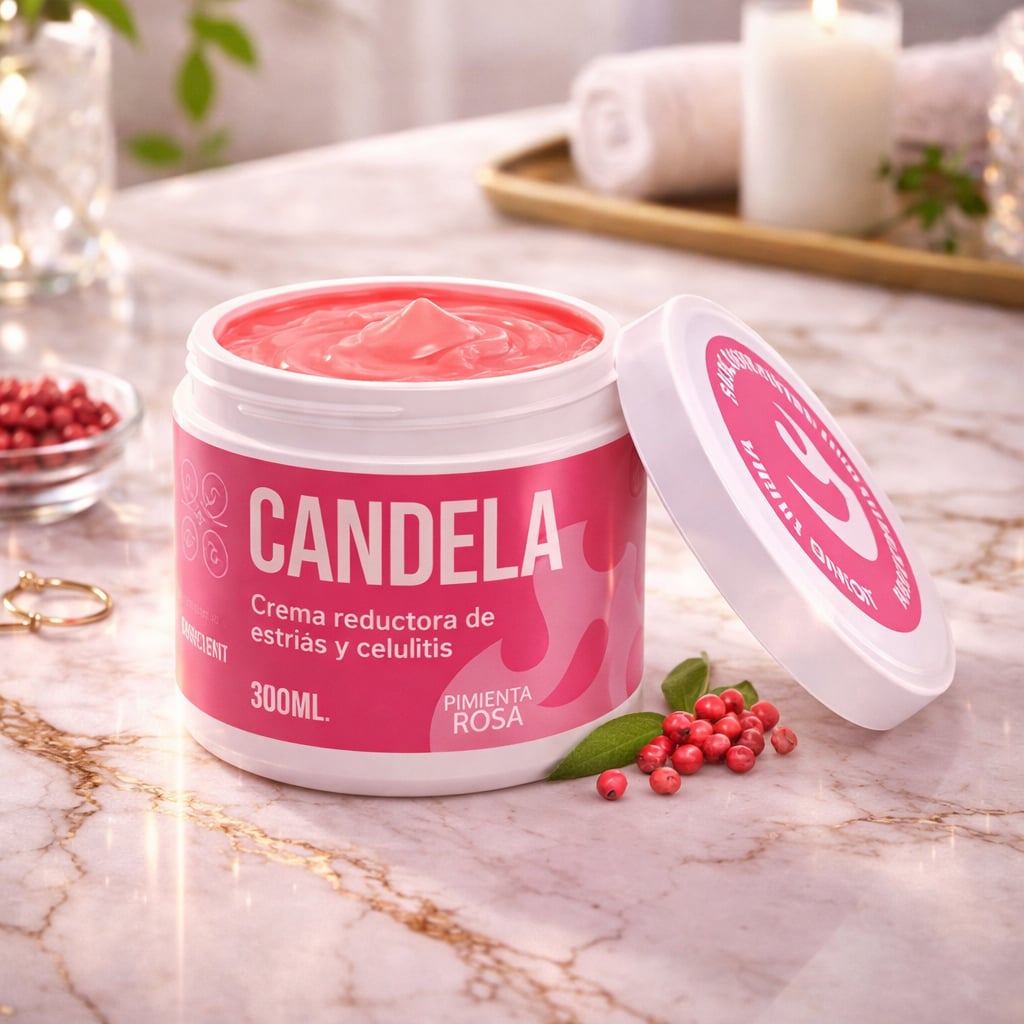 CANDELA™ Crema Termogénica | Estrías, Celulitis y Flacidez — Resultados en pocas Semanas