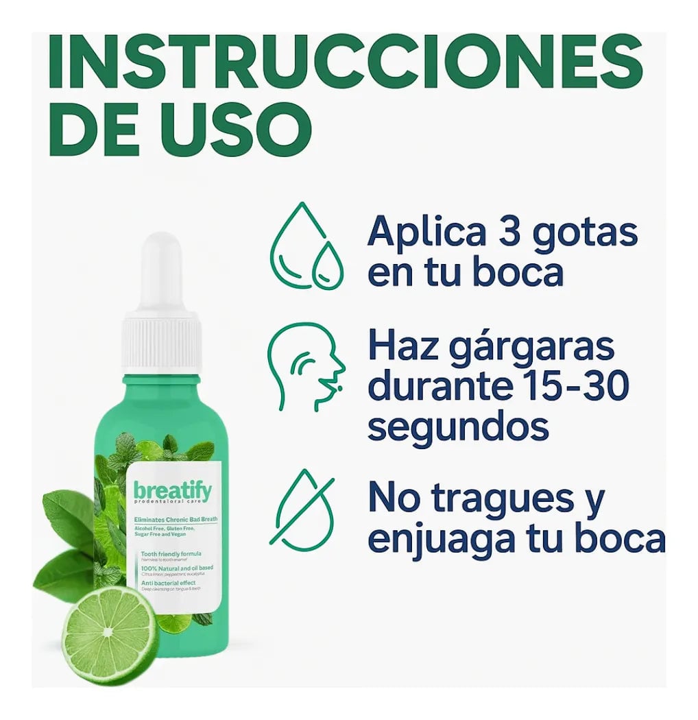 DESPÍDETE DEL MAL ALIENTO BREATIFY + ENVÍO GRATIS