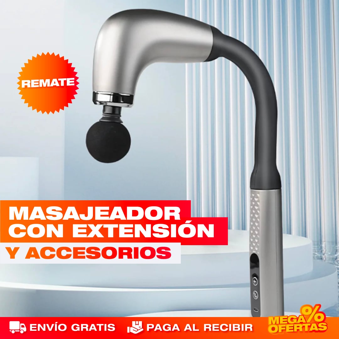 MASAJEADOR CON EXTENSIÓN RECARGABLE