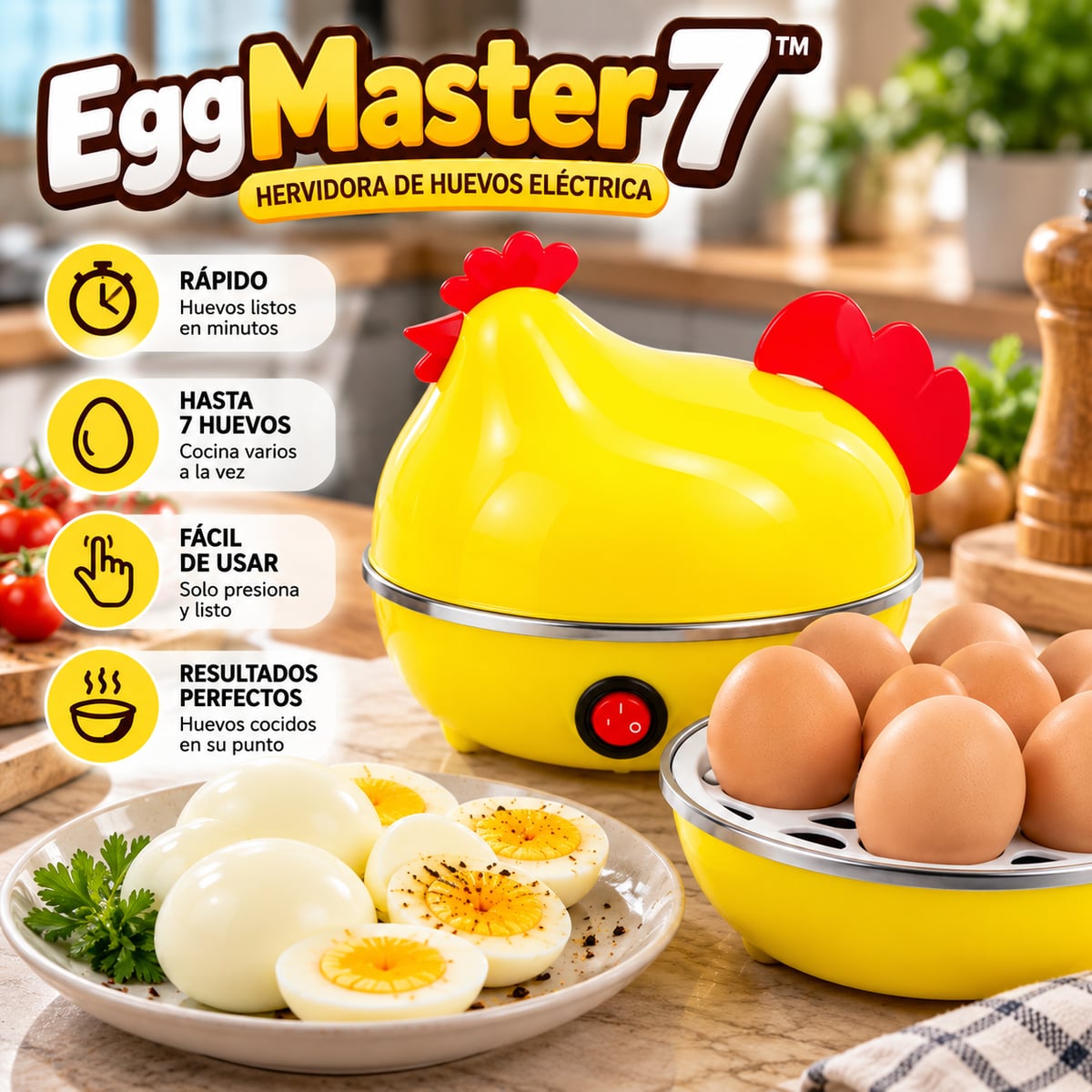 🥚 EggMaster 7™  Hervidor Eléctrico de Huevos + Envío gratis