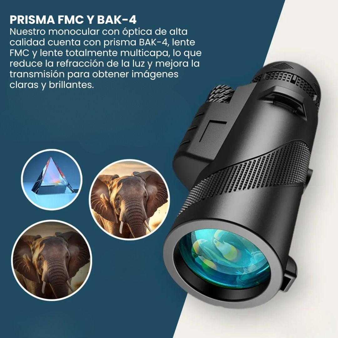 TELESCOPIO MONOCULAR DE ALTA POTENCIA Visión HD 80x100 para exploración extrema🔭
