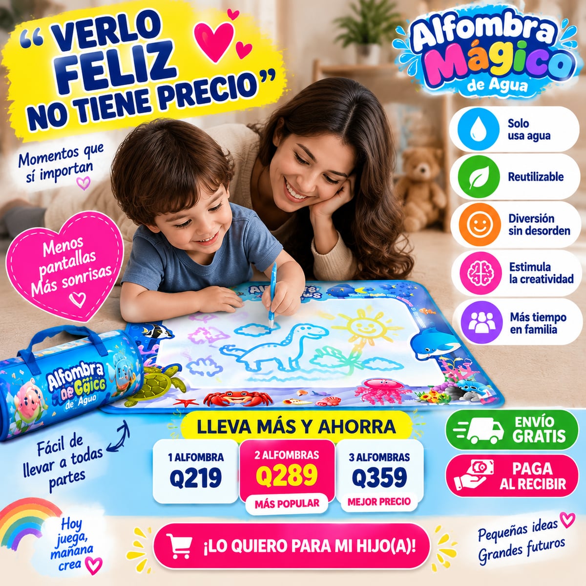 DIVERSION CON ARTE - ALFOMBRA MAGICA DE AGUA + ENVIO GRATIS 🚚
