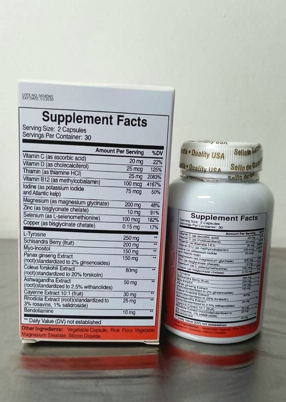 PURE PEAK SUPLEMENTO DE APOYO PARA LA TIROIDES / + ENVIO GRATIS 
