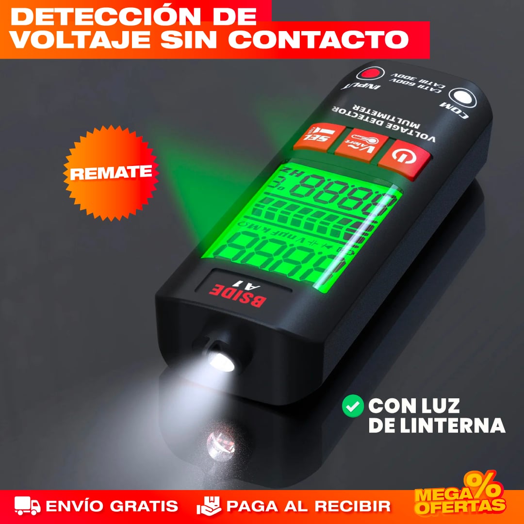 PROBADOR DE VOLTAJE MULTÍMETRO DIGITAL