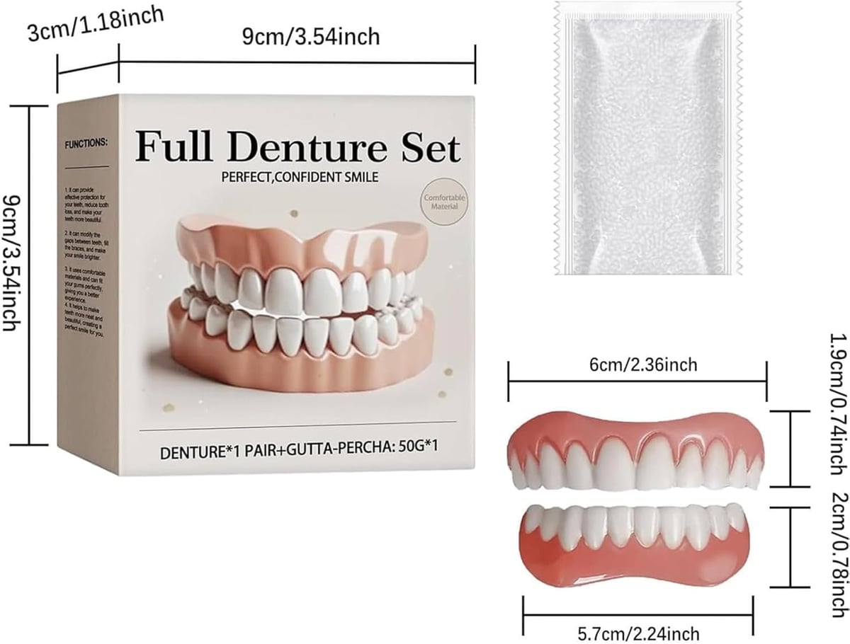 🌟Dentadura ajustable para una sonrisa natural y segura🌟. Envío Gratis🚚